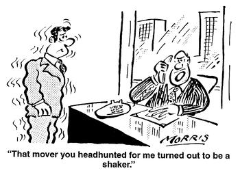 Head hunting cartoon